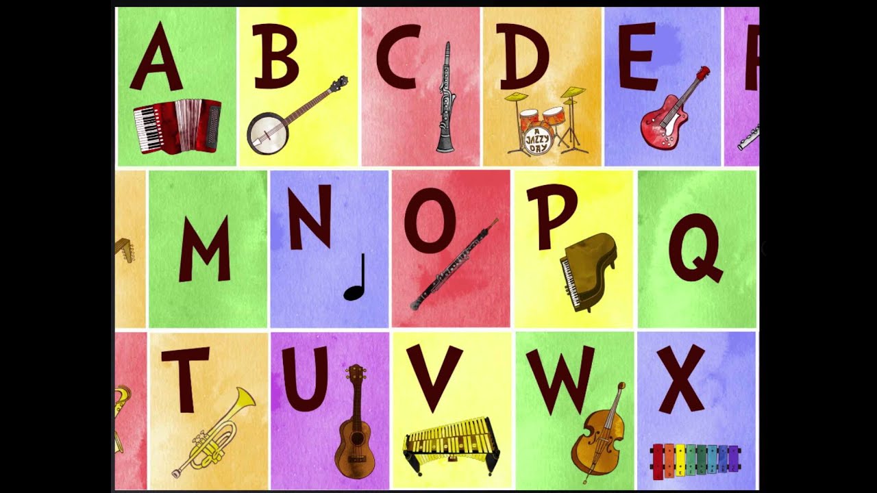 Jazzy ABC app for iPhone/iPad - Letters and musical instruments - YouTube