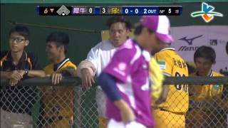 20130817 CPBL 犀牛VS象 6下 張民諺代打, 炸裂3分砲!!!