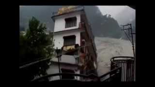 Hotel Aakash Ganga Uttarkashi Washed away by River Bhagirathi