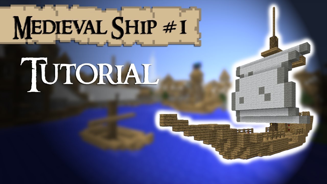 Minecraft Tutorial: How to build a medieval ship (small) - YouTube