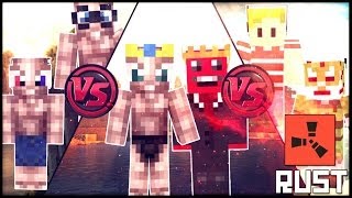 Minecraft: Rust Survival Battle "TNT BATTLE" - 2 vs 2 vs 2