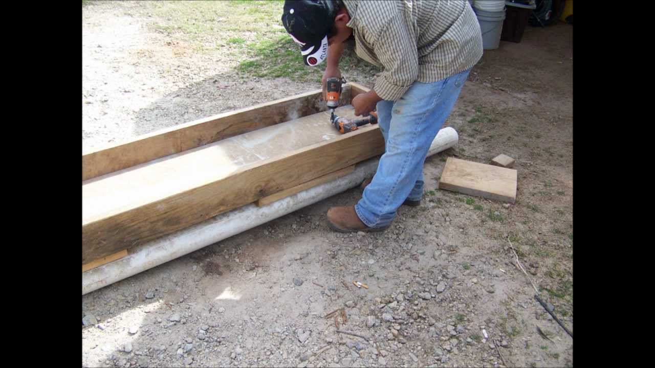 How we made feed troughs for our cattle - YouTube