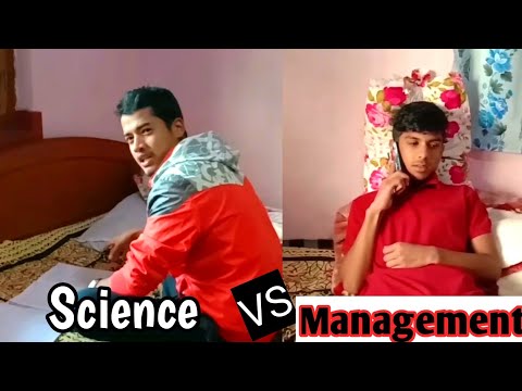 Science student vs Management student. Short funny video// anuj dhamala
