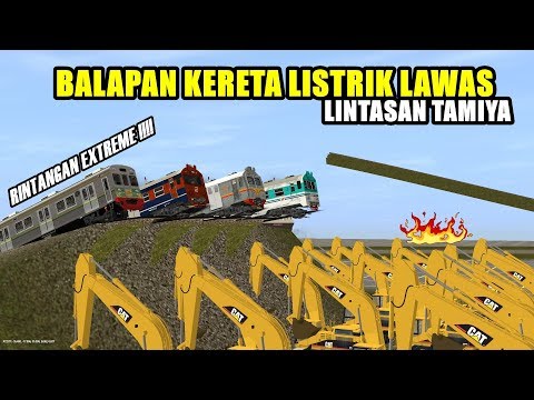 BALAPAN KRL LAWAS DI LINTASAN TAMIYA || FUNNY RACING !!
