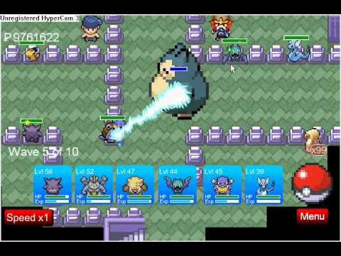 Pokemon Tower Defense 4.8 (PTD) Poke Tower 2 (Using heal hack ...