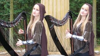 LORD OF THE RINGS Medley (Harp Twins electric) Camille and Kennerly