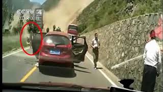 Crazy Rock Slide in China (19/07/2014)