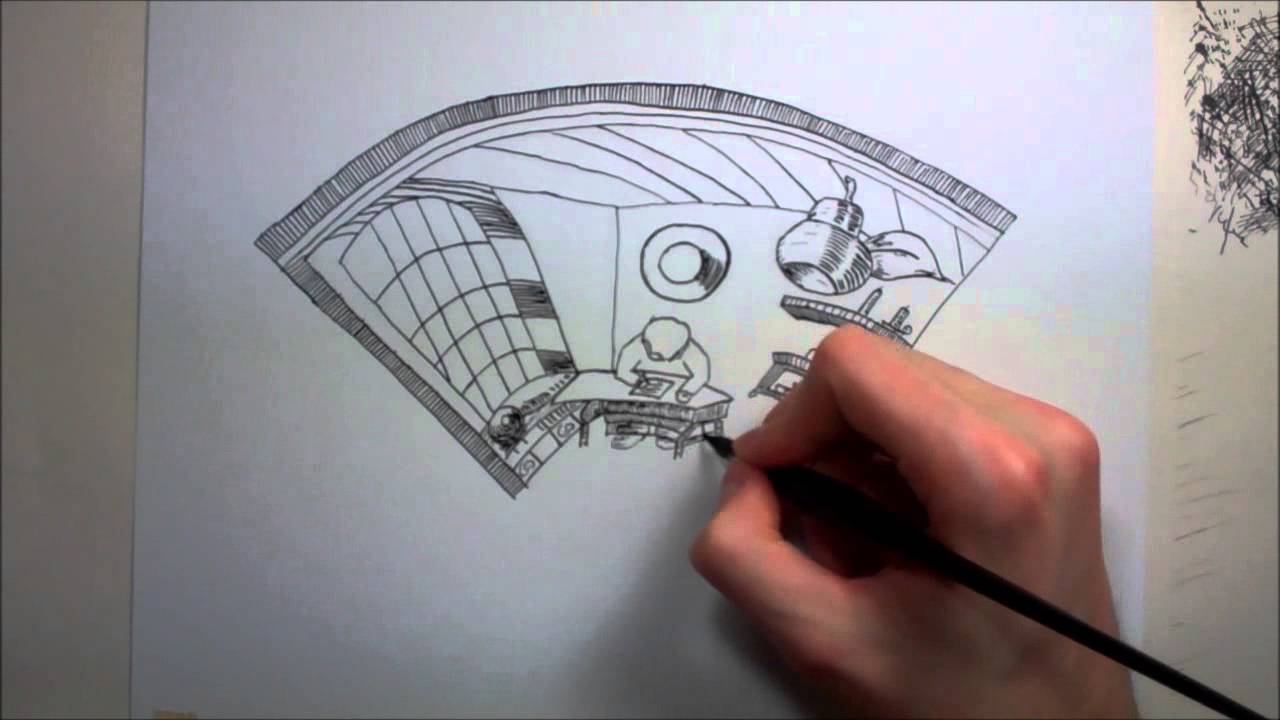 Simple Anamorphic Illusion Drawing - YouTube