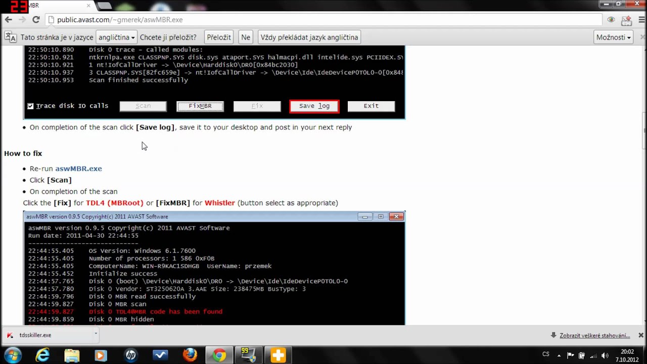 Rootkit]Co je aswMBR a TDSSKiller - YouTube