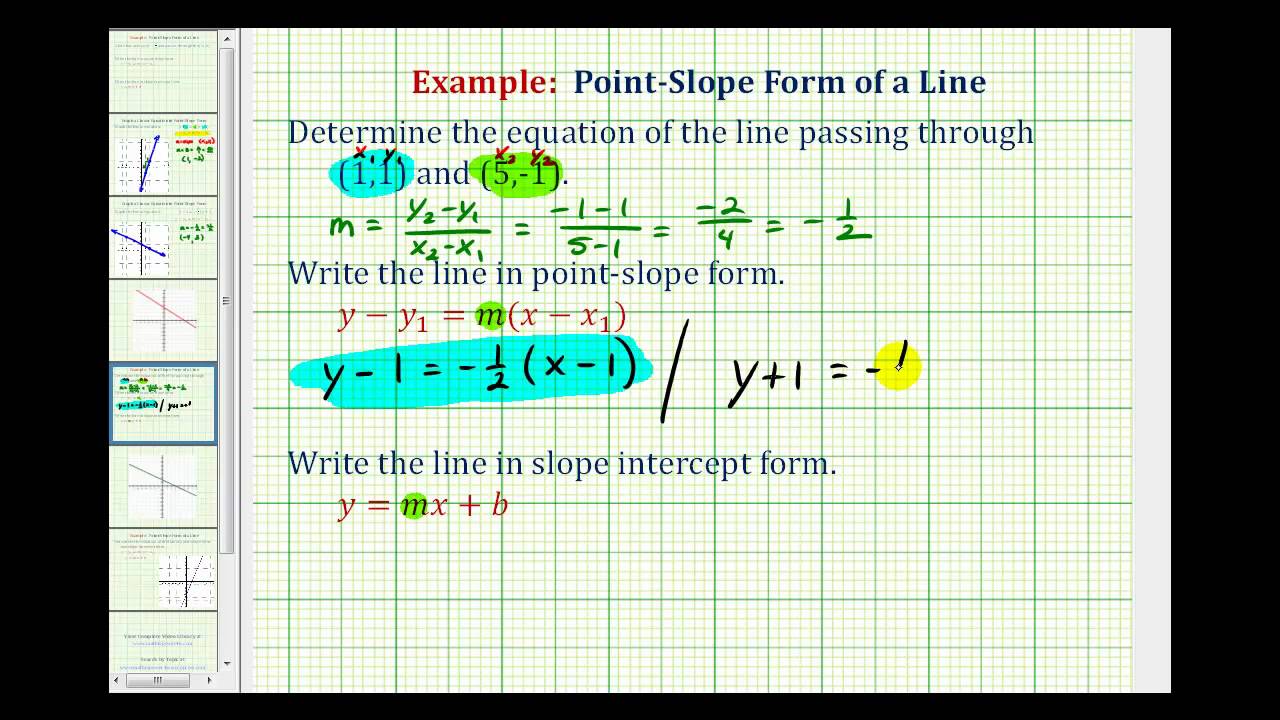 point slope form calculator with two points