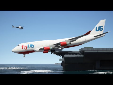 Massive Air Plane "Stunning Landing" at AirCraft Carrier (GTA 5 Funny Moments)