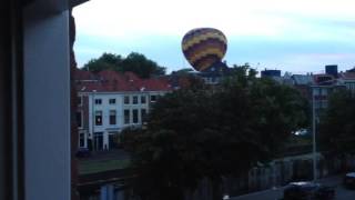 Emergency landing hot air balloon