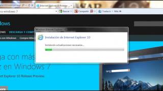 Instalar Internet Explorer 10 en Windows 7