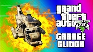 GTA 5 Cargobob Garage Glitch - Funny Moments, Explosions, Invisible Cars (GTA 5 Online Gameplay)