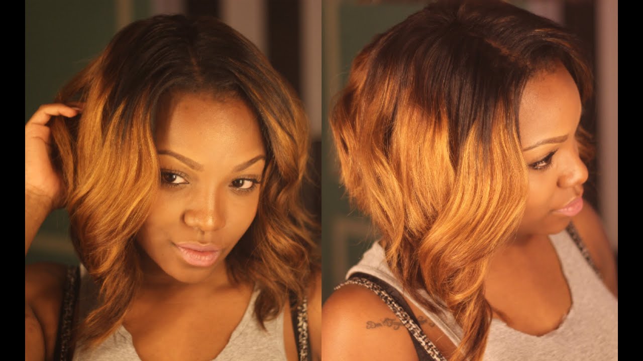 Curling & Styling my Ombre Bob - YouTube