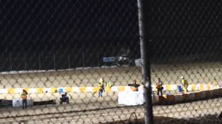 Tony Stewart Sprint Car Crash Ohsweken Speedway July 29, 2013