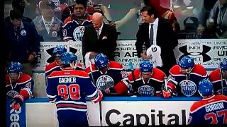 Taylor Hall spraying coach Dallas Eakins