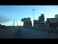 Driving in USA - St. Louis Missouri - Downtown and The Arch