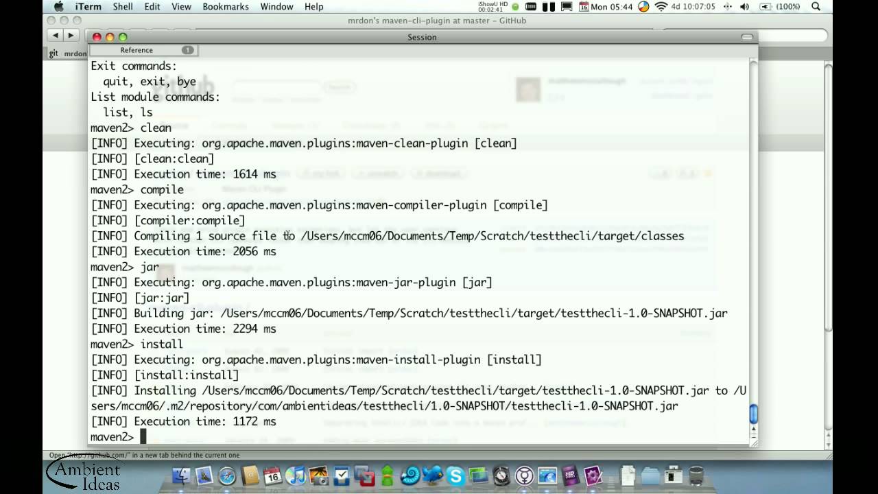 Maven Command Line Interface (maven-cli) Plugin Quickstart - YouTube