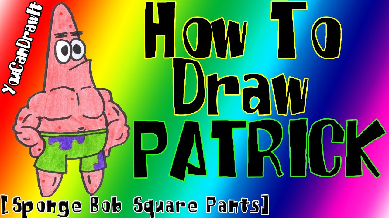 How To Draw Patrick Star from Sponge Bob Square Pants YouCanDrawIt ツ