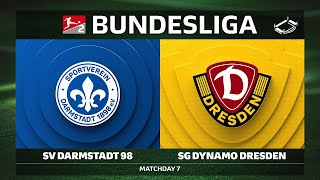 SV Darmstadt 98 vs. SG Dynamo Dresden | Matchday 7 — Bundesliga 2 2025/26