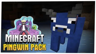 Minecraft - DUŻA NIEBIESKA KROWA?! - Pingwin Pack Let's Play! #22