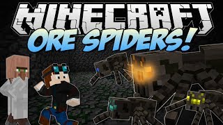 Minecraft | ORE SPIDERS! (Can You Fight & Claim the Riches?!) | Mod Showcase