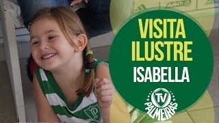 Famosa na Internet, Isabella visita Academia e conhece os jogadores do Palmeiras