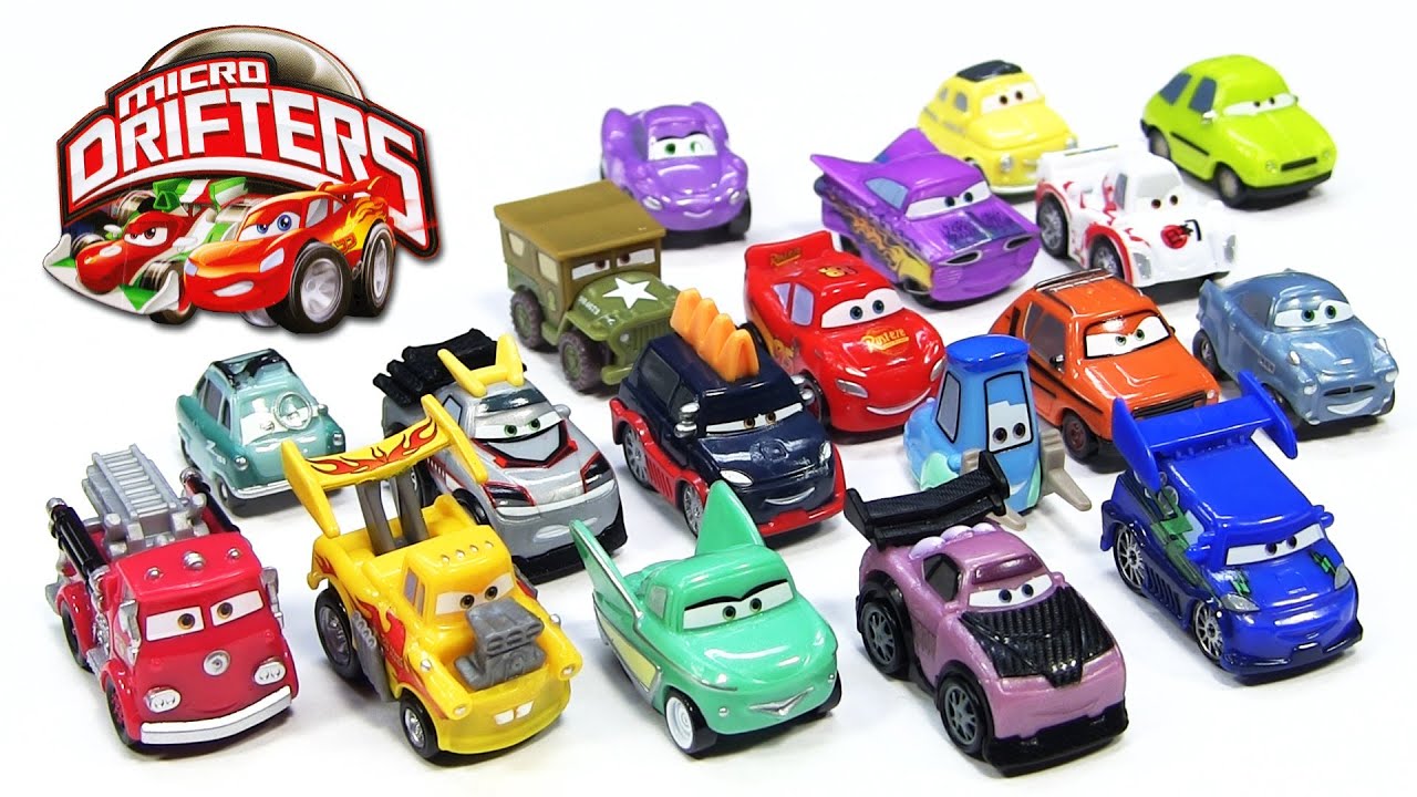 Cars Micro Drifters Funny Car Mater Flo DJ Boost Wingo Yokoza Red