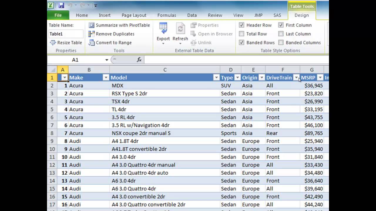 Excel hook up