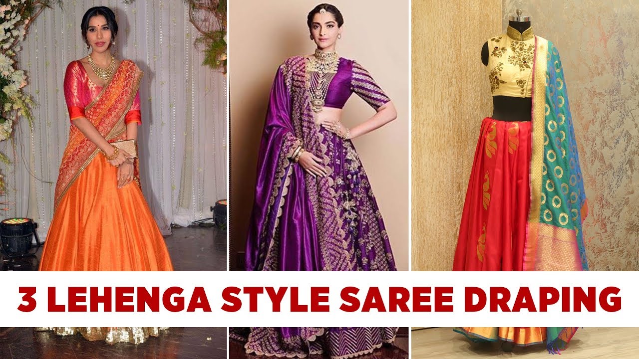 How To Stitch Lehenga Style Saree