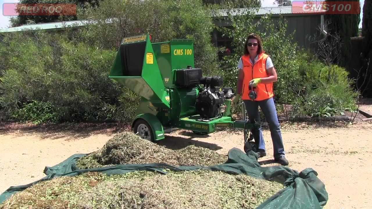 Red Roo Model CMS 100 Garden Mulcher, Chipper and Shredder YouTube