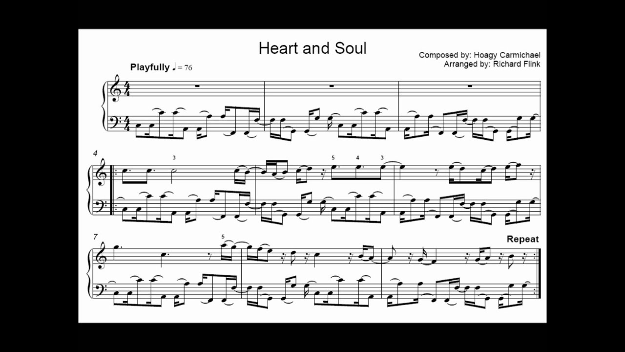 HEART AND SOUL PARTITURA heart and soul partitura: