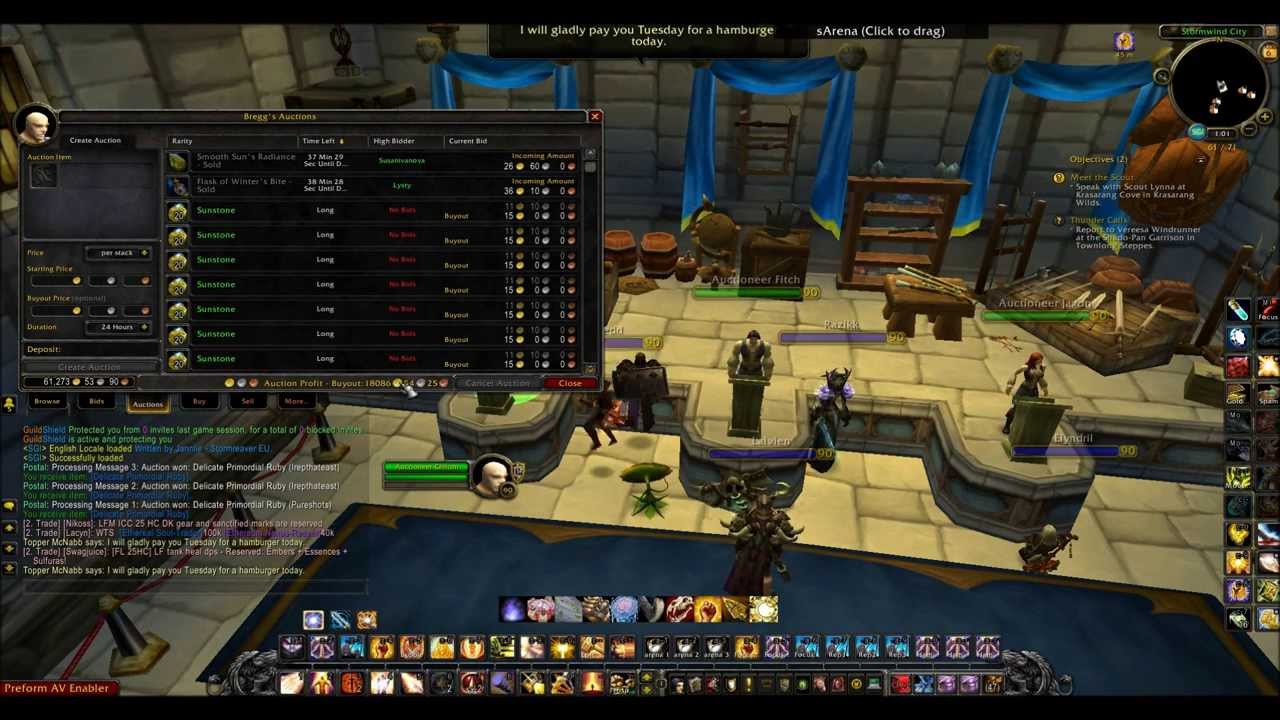 WoW Gold Making Addons 5.4 - Auctionator, Postal, Auction Profit ...