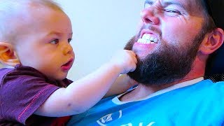 BABY BATTLES BEARD!