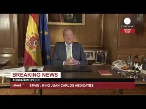 King Juan Carlos of Spain has announced his abdication. The Spanish prime minister Mariano Rajoy announced the abdication in the morning but did not mention the reasons behind it. A government source, however, has said Juan Carlos was stepping down for \