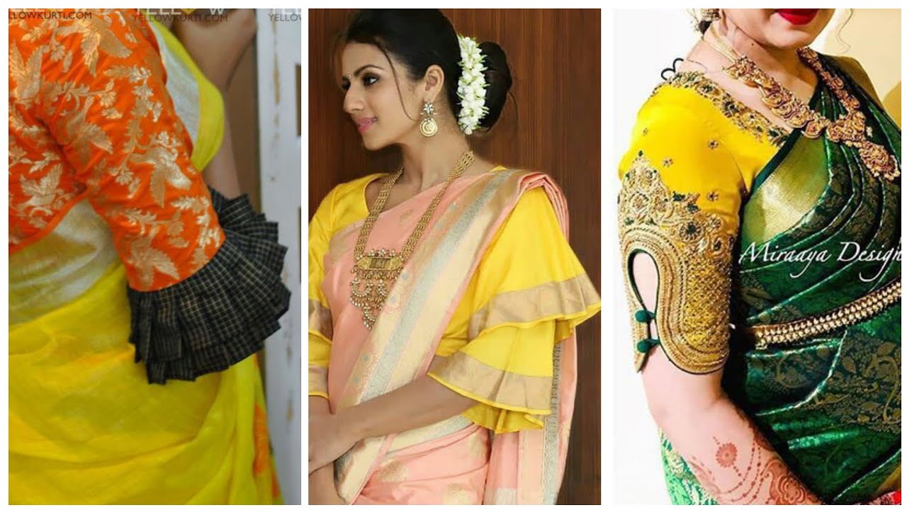 Latest Silk Saree Blouse Hand Designs Blouse Ke Baju Ke Designs