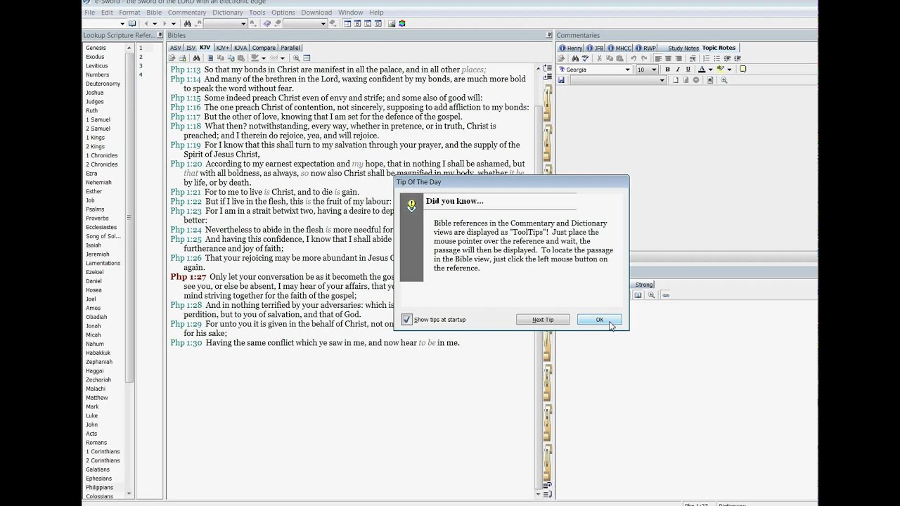 sword, a free bible software. - YouTube