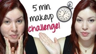 RETO: maquillaje en 5 minutos!! / five minute makeup challenge!