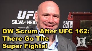 UFC 162: Dana White Post-Fight Scrum- Silva's Loss, Superfights, Rousey vs Tate + Pot Farming