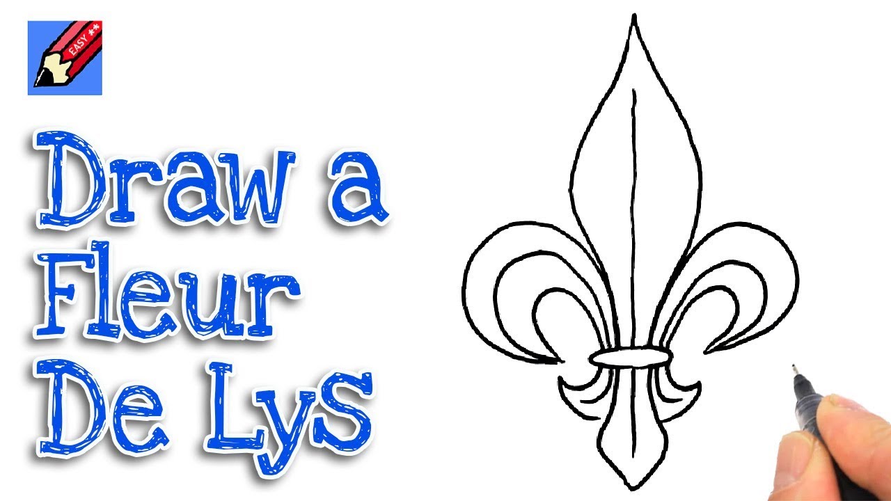 How to draw a Fleur de Lys real easy - YouTube