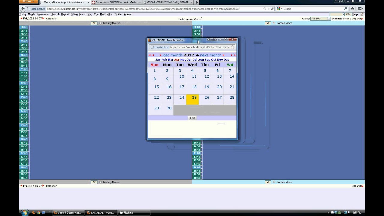 Oscar EMR - Calendar Navigation - YouTube