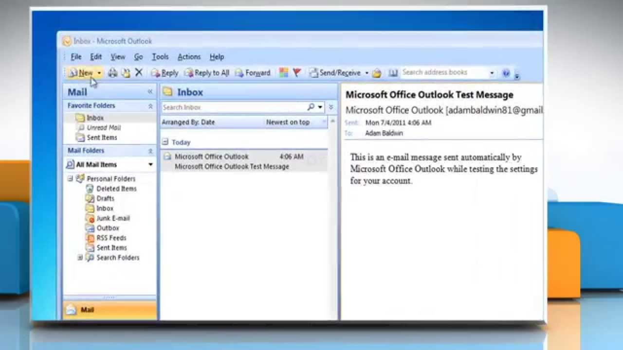 Microsoft® Outlook 2007: Export .PST file data in Windows® 7 - YouTube