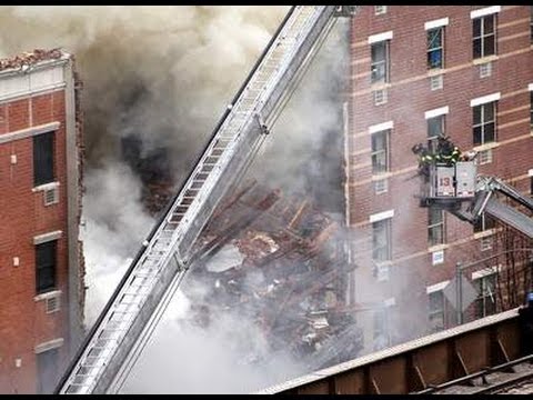 An apparent gas explosion has levelled two buildings and sparked a fire in New York City, killing at least three people and injuring more than 50 others.
Two five-storey buildings were reduced to rubble in the blast near Park Avenue and 116th Street in East Harlem.
New York Mayor Bill de Blasio said more than a dozen people were missing, and that a search effort would begin after firefighters put out the blaze.
The mayor emphasised that some of those considered missing could be in another location and authorities are attempting to make contact with all concerned.
\