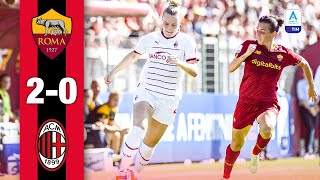 The Rossonere fall in Rome | Roma 2-0 AC Milan | Highlights Women's Serie A