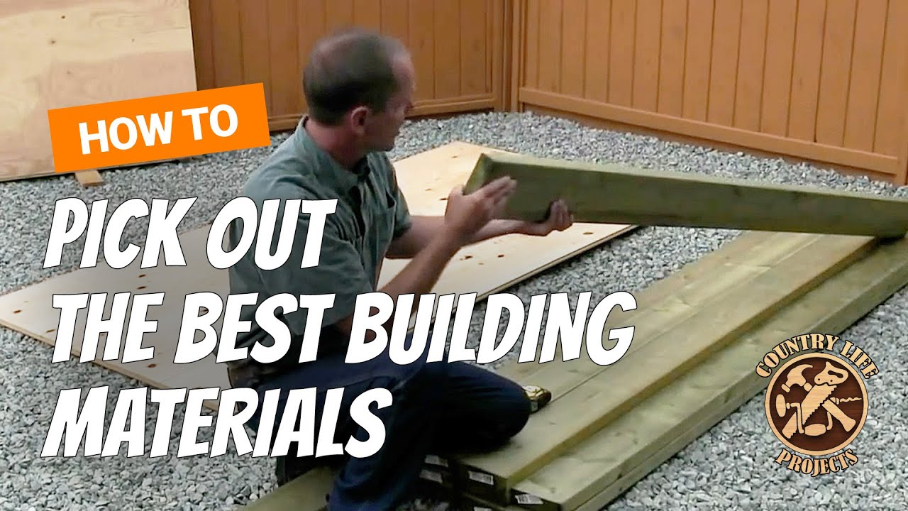 How to Build a Shed - Video 2 of 15 - Material Selection - YouTube