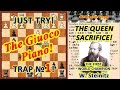 Steinitz sacrifices a queen and puts checkmate! Amazing tactics! https://youtu.be/oi7bjECXm9U