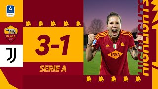 🔥? GRANDE VITTORIA E +8!🟨🟥??? | Roma 3-1 Juventus | HIGHLIGHTS SERIE A FEMMINILE