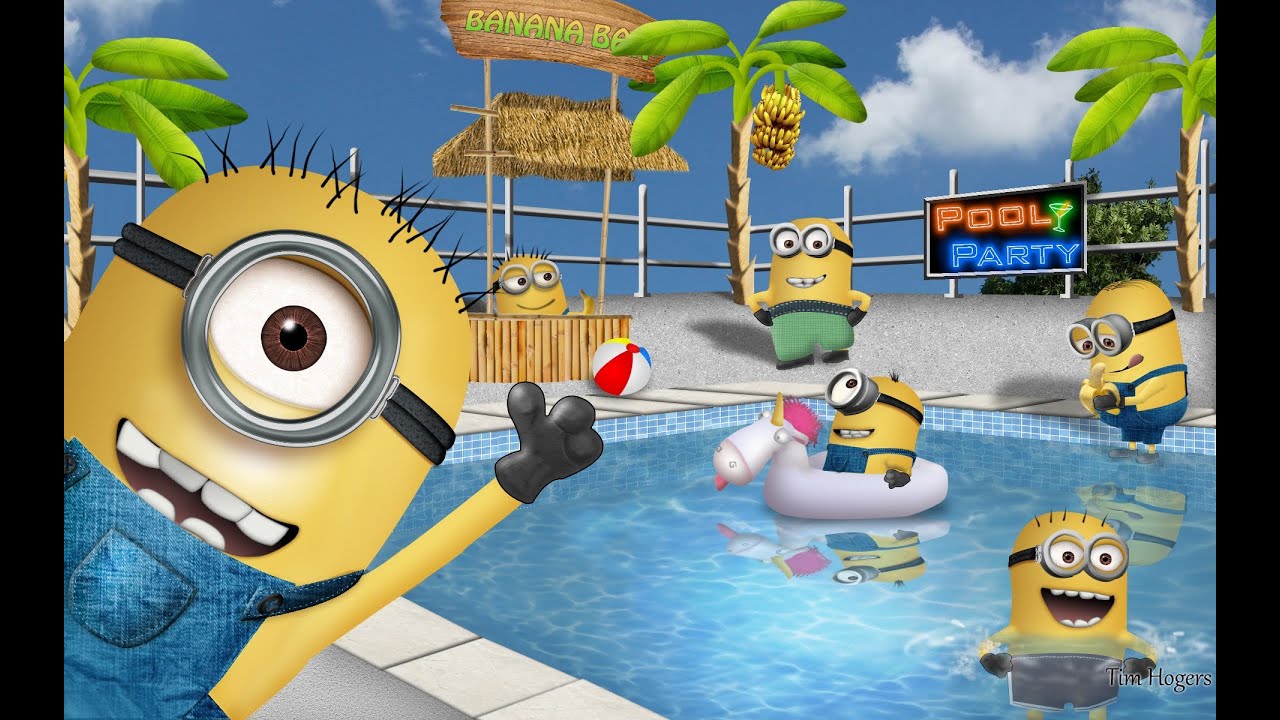 Despicable me 2 - Minion pool party - speedart from scratch | Photoshop