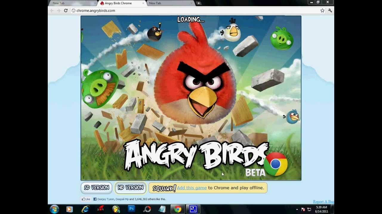 Angry Birds Chrome Game play  YouTube